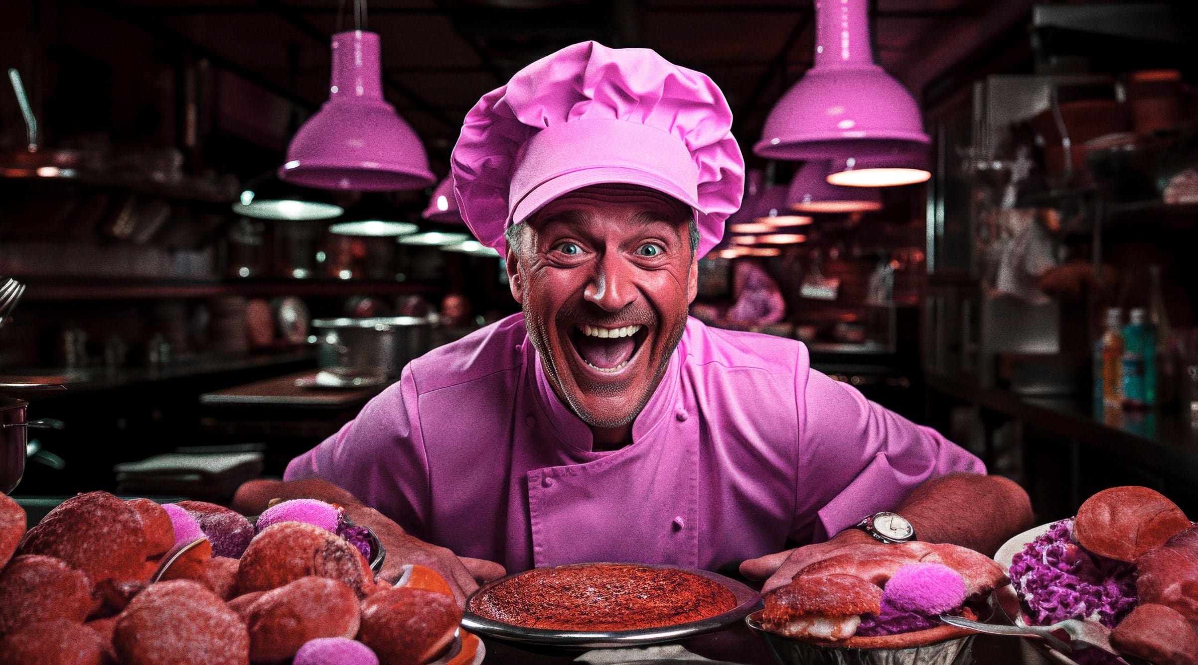 Le chef Unigma en cuisine