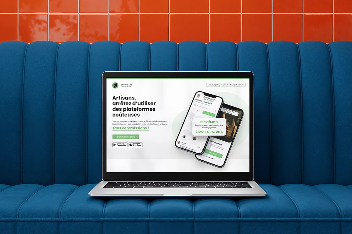 Landing page le Répertoire des Artisans